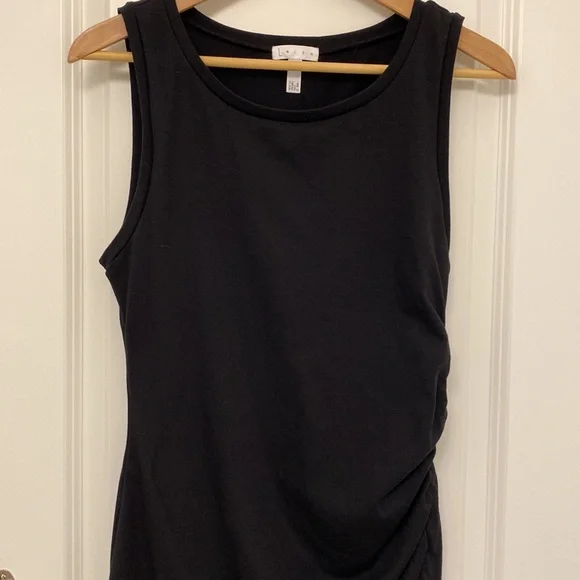 Leith Ruched Body Con Sleeveless Dress Black M - Picture 5 of 12